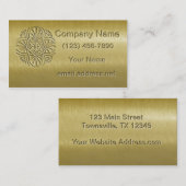 Faux Embossed Brass Visitekaartje (Voorkant / Achterkant)