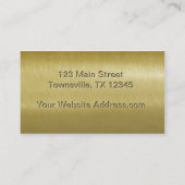 Faux Embossed Brass Visitekaartje (Achterkant)