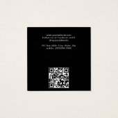 Faux Embossed bruin lederen Visitekaartje (Achterkant)