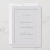 Faux Embossed Dubbele Lijst Formele bruiloft Save The Date (Voorkant)