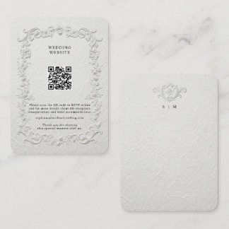Faux Embossed Floral Enclosure Card Informatiekaartje
