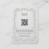 Faux Embossed Floral Enclosure Card Informatiekaartje (Voorkant)