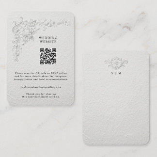 Faux Embossed Floral Enclosure Card Informatiekaartje