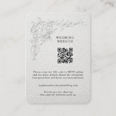 Faux Embossed Floral Enclosure Card Informatiekaartje (Voorkant)