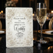 Faux Embossed Floral Plaster Relief Sculpture Kaart