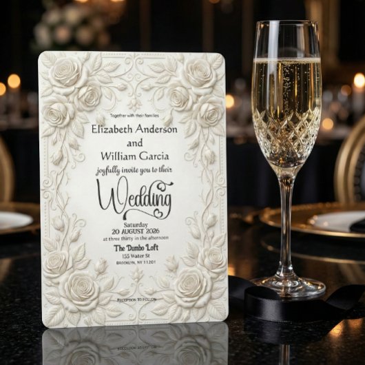 Faux Embossed Floral Plaster Relief Sculpture Kaart