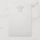 Faux Embossed Floral Wedding Details Card Informatiekaartje (Achterkant)