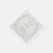 Faux Embossed Floral Wedding Napkins Servet (Hoek)