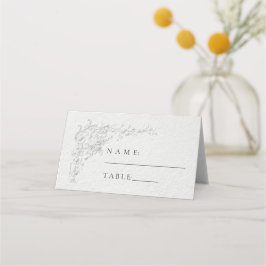 Faux Embossed Floral Wedding Place Card Plaatskaartje