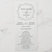 Faux Embossed Floral Wedding Program Programmakaart (Voorkant)