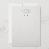Faux Embossed Floral Wedding Save the Date  I Kaart (Achterkant)