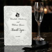 Faux Embossed Floral White 3D Sculpture Effect Bedankkaart