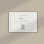 Faux Embossed formele elegante QR bruiloft reactie