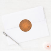 Faux Embossed Kijk , Oranje Ronde Sticker (Envelop)