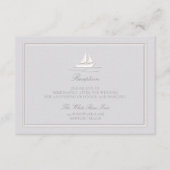 Faux Embossed Kust Klassieke Receptie Huwelijk Informatiekaartje (Voorkant)