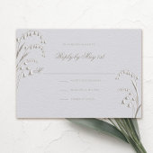Faux Embossed Lily Valley Classic Wedding Response