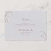Faux Embossed Lily Valley formele receptie bruilof Informatiekaartje (Voorkant)