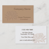 Faux Embossed Lotus Flower Graphic Visitekaartje (Voorkant / Achterkant)