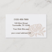 Faux Embossed Lotus Flower Graphic Visitekaartje (Achterkant)