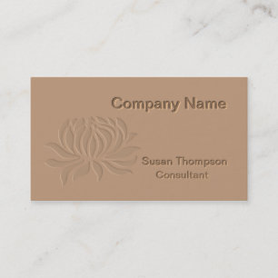 Faux Embossed Lotus Flower Graphic Visitekaartje