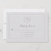 Faux Embossed Nautisch Anker Huwelijksantwoord (Voorkant)