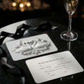 Faux Embossed Plaster Swans Heart Relief RSVP Kaartje