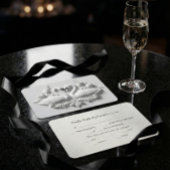 Faux Embossed Plaster Swans Heart Relief RSVP Kaartje