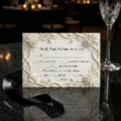 Faux Embossed Plaster White Floral Relief RSVP Kaartje