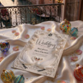 Faux Embossed Relief Sculpted Swans Wedding  Kaart