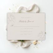 Faux Embossed Roses Ecru Classic Wedding Response