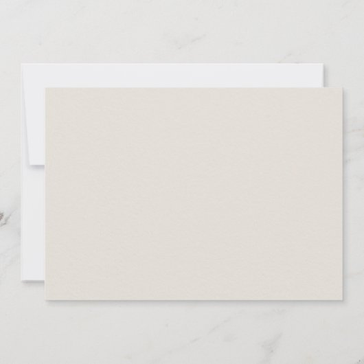 Faux Embossed Roses Ecru Classic Wedding Response (Achterkant)