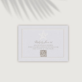 Faux Embossed Starfish Coastal QR Huwelijksreactie