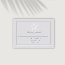 Faux Embossed Starfish Coastal Wedding Response