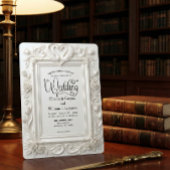 Faux Embossed Swans & Roses Fairytale Wedding Kaart