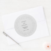 Faux Embossed White Roses Wedding Sticker (Envelop)