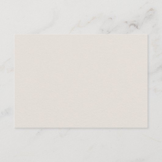 Faux Embossed Wildflower Classic Receptie Trouwen Informatiekaartje (Achterkant)