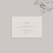 Faux Embossed Wildflower Classic Receptie Trouwen Informatiekaartje