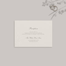 Faux Embossed Wildflower Classic Receptie Trouwen