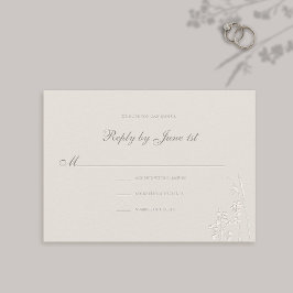 Faux Embossed Wildflowers Classic Wedding Response