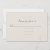 Faux Embossed Wildflowers Classic Wedding Response (Voorkant)