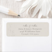 Faux Embossed Wildflowers Classic Wedding Response Etiket (Insitu)