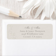 Faux Embossed Wildflowers Classic Wedding Response
