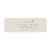 Faux Embossed Wildflowers Classic Wedding Response Etiket (Voorkant)