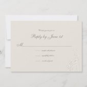 Faux Embossed Wildflowers formele bruiloft reactie (Voorkant)