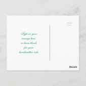 Faux Emerald Gemstone Metallic Shiny Gold Damask Briefkaart (Achterkant)