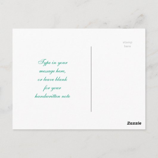 Faux Emerald Gemstone Metallic Shiny Gold Damask Briefkaart (Achterkant)