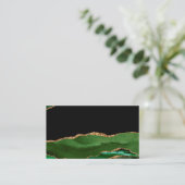 Faux Emerald Green Marked Agate Contemmodern Informatiekaartje (Staand voorkant)