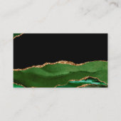 Faux Emerald Green Marked Agate Contemmodern Informatiekaartje (Voorkant)