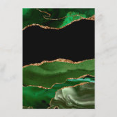 Faux Emerald Green Marked Agate Contemmodern Menu (Voorkant)