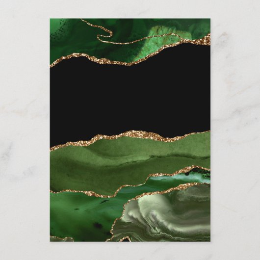 Faux Emerald Green Marked Agate Contemmodern Menu (Voorkant)